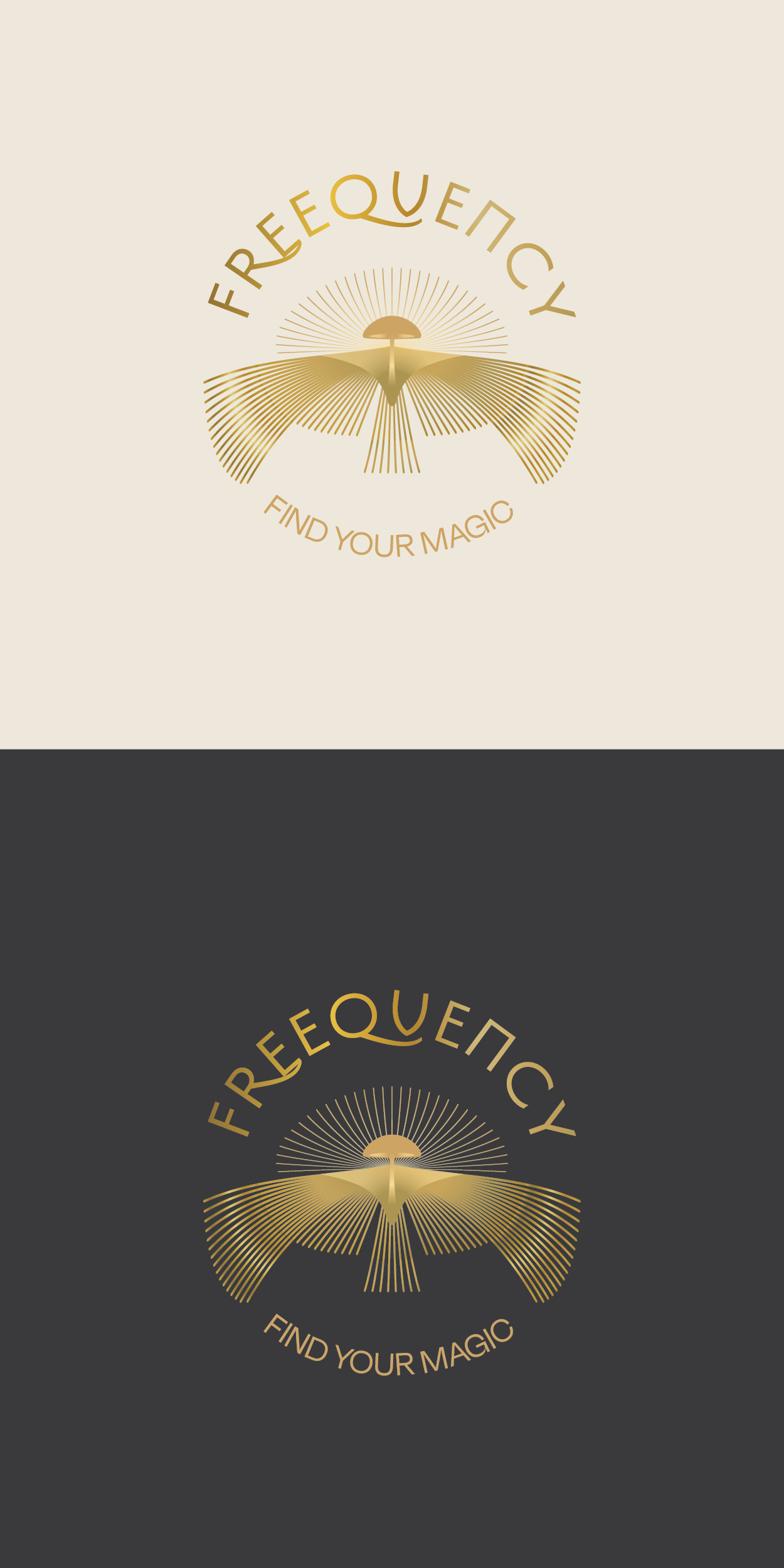 Logo concept for Freequency branding chocolate graphic design logo mushroom psilocybin