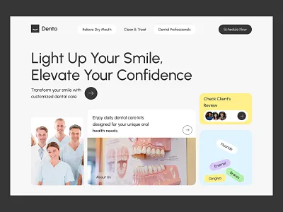 Landing Page Dental Clinic clinic dental dental care dental website dentistry healthcare home page landing page medical medical website smile tooth web design website design