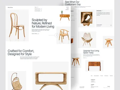 Furniture E-commerce Landing page! branding design icon illustration landing page minimal ui uiux user interface ux vector
