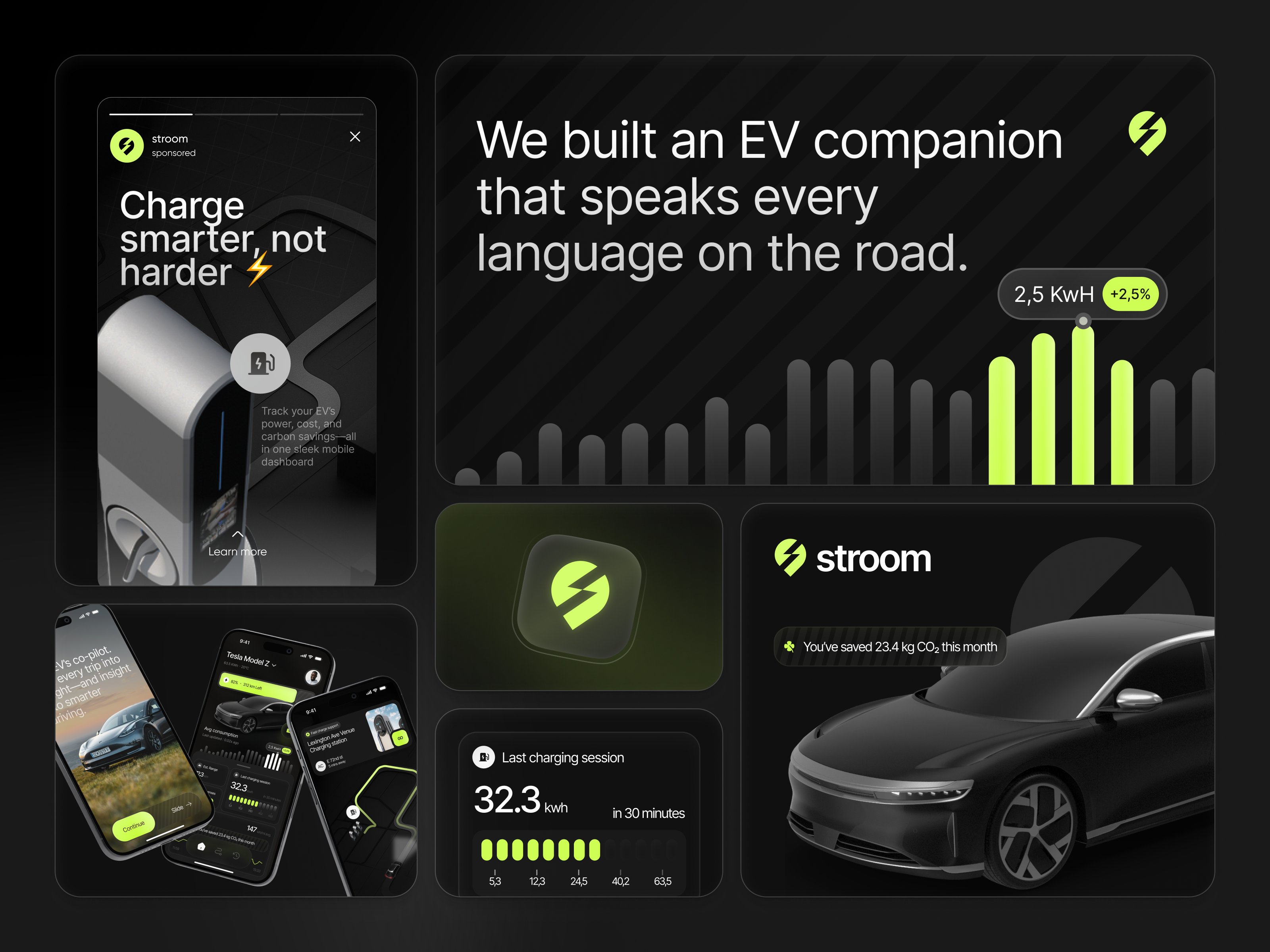 Example of Stroom - EV Companion App (Branding)