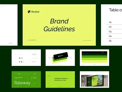 Resilio - Climate resilience kit | Brand Guidelines bento grid brand brand book branding branding guideline climate corporate identity design eco friendly graphic design green home home resilient logo power resilience kit snow solar panel solar power visual identity