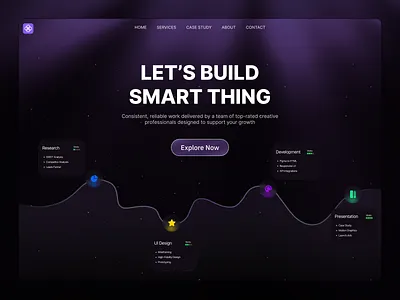 Creative Agency Website - UI Design clean creative darkmode design design agency devdock digital agency hero section homepage landing page landing page design modern studio ui ui design ui motion uiux web design website design
