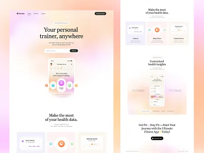 Kanko - Personal Trainer mobile App & Web app branding clean design health https:dribbble.comtagsbranding illustration landing page minimal project sajon ui ux web website