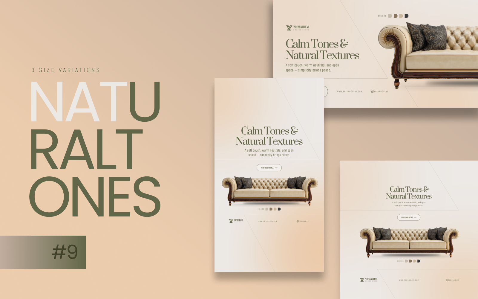 Social Media - Natural Tones ads advertising banner facebook figma instagram post social media