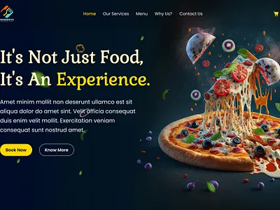 Restaurant & Cafe Landing Page Design branding graphic design logo ui