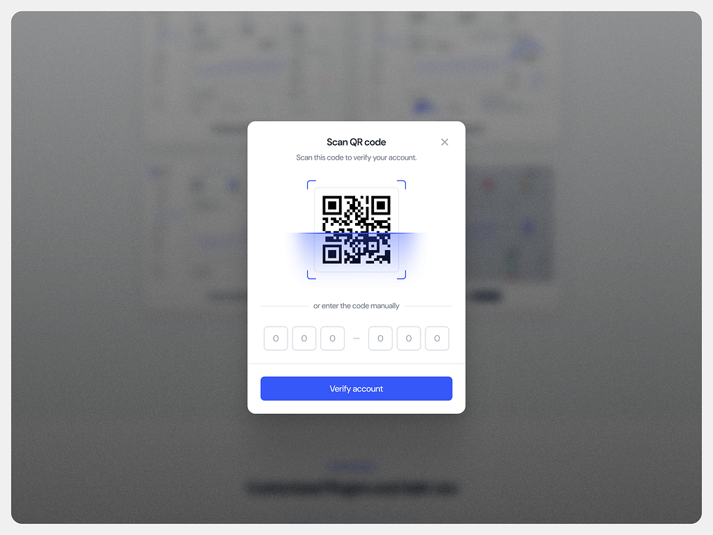 2FA Modal QR Code by Naimur Rahman on Dribbble
