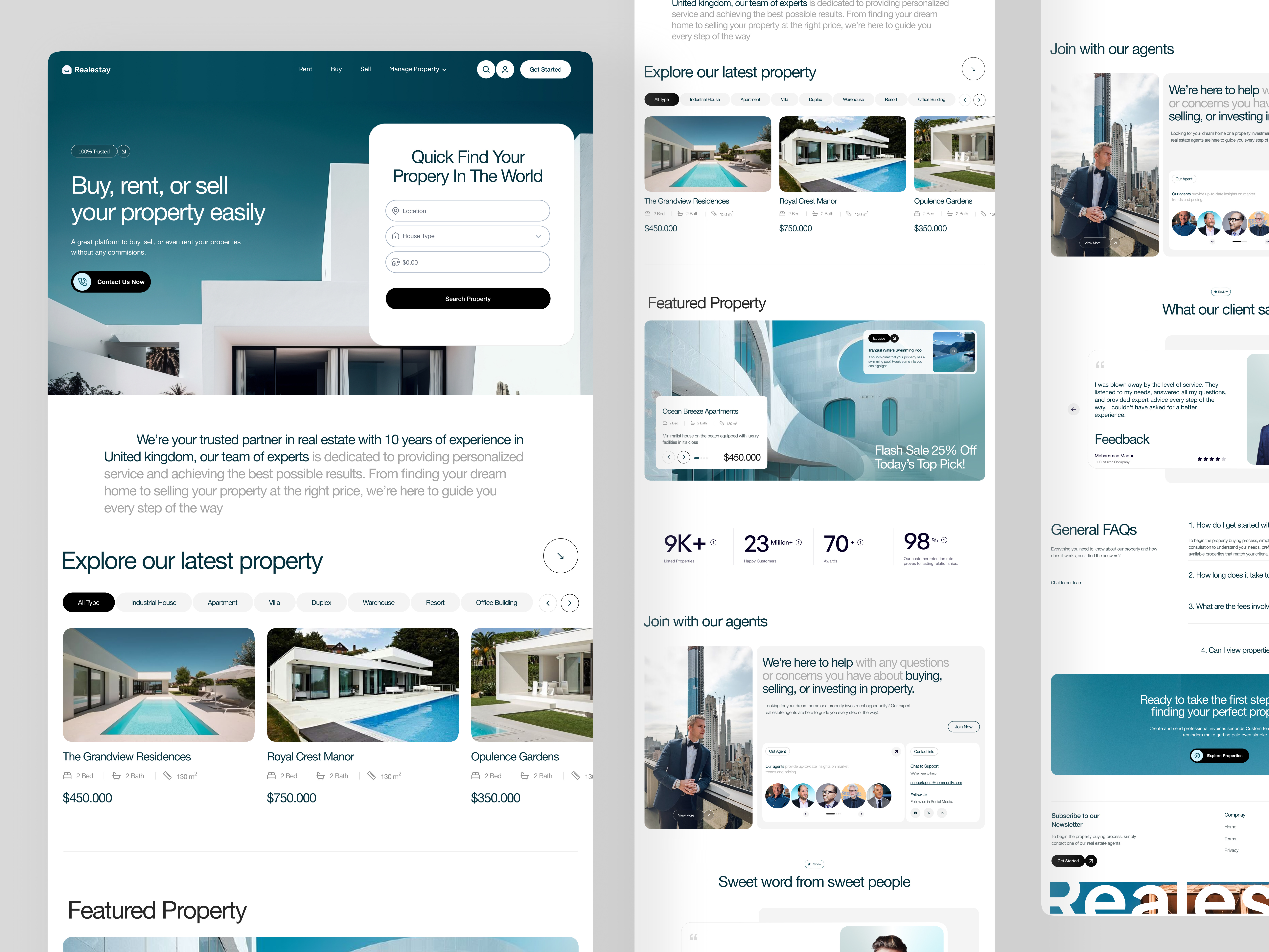 Example of Real Estate Website Design