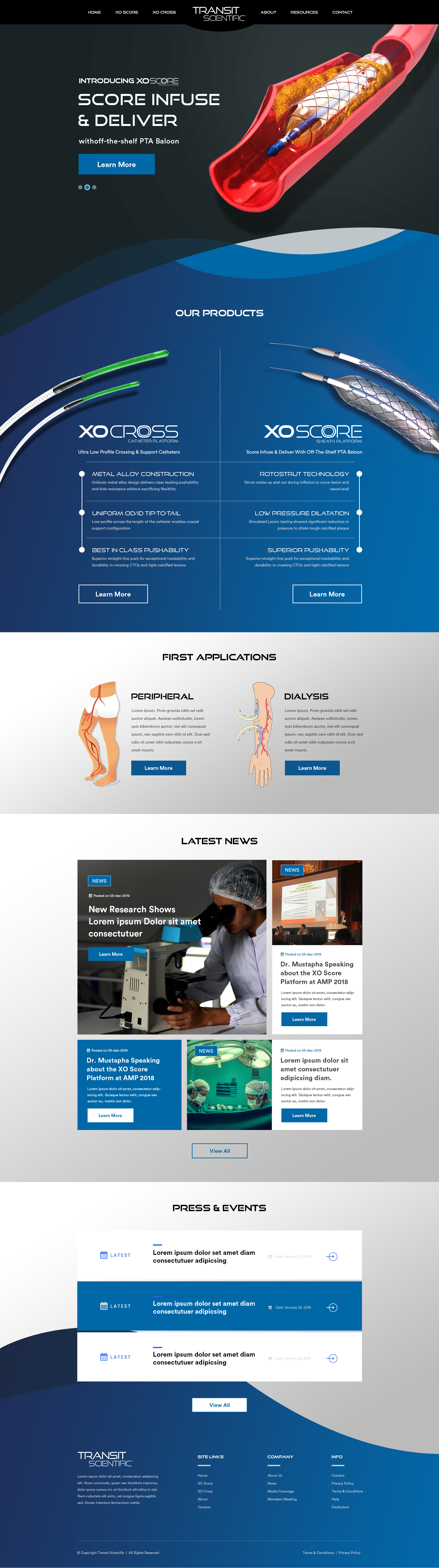 Complete website design for transit scientific graphic design healthcare homepage medical ui websitedesign