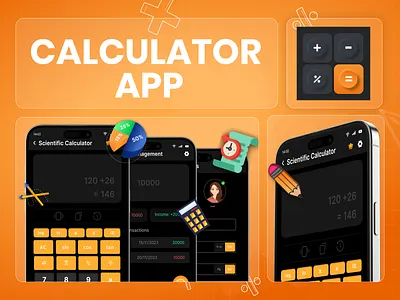 Scientific calculator app app design creatives design figma graphic design illustration screenshots ui