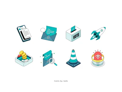 Icons blockchain coin crypto illustration isometric web3