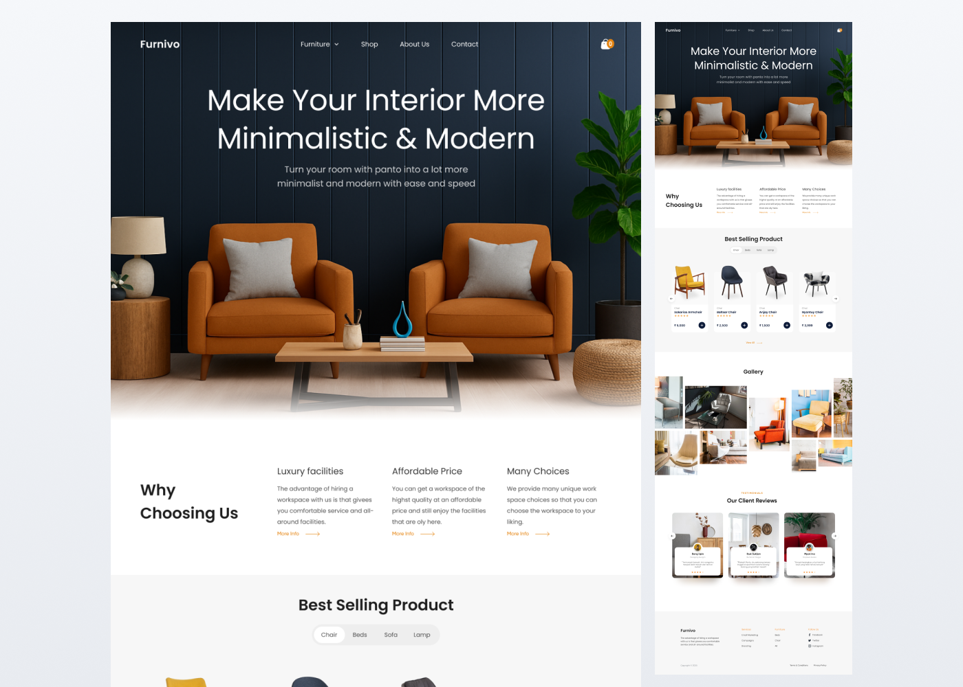 Example of Website Design With Mobile Responsive
