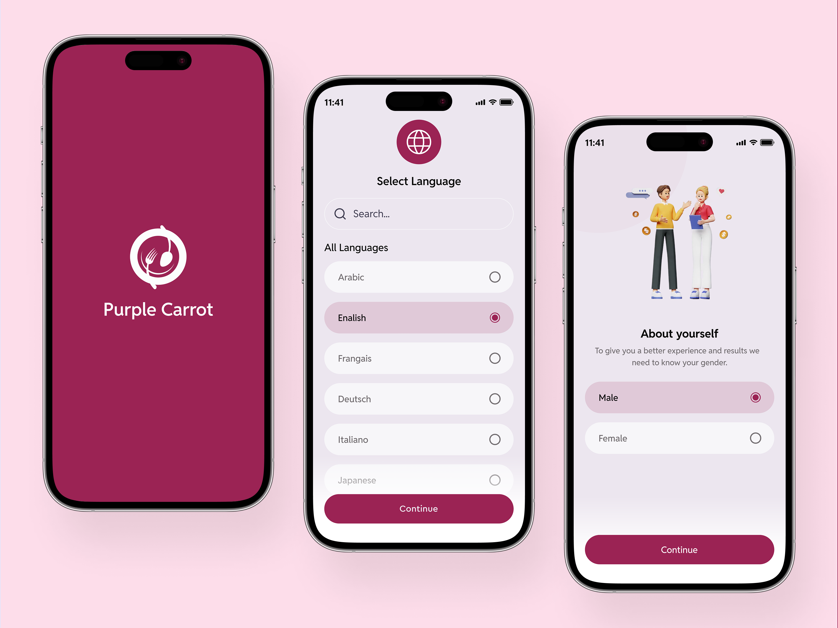 Example of Mobile App Design UI UX