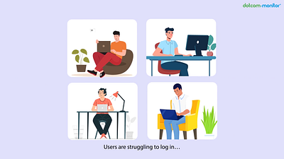 Dotcom Monitor animation graphic design