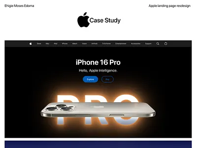 Apple Landing Page Redesign | UI/UX Case Study case study design system figma interaction design landing page product design ui design uiux uiux designer user experience user interface ux case study ux design ux research