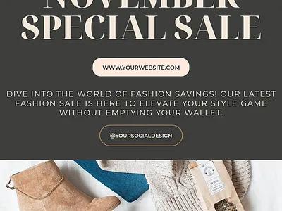 November special sale instagram post template 3d animation branding graphic design logo motion graphics ui