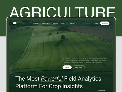 Agriculture Landing Page agriculture agriculture landing page agriculture website ai farming farm farm management farming farming landing page farming website landing page modern farming ui ux website