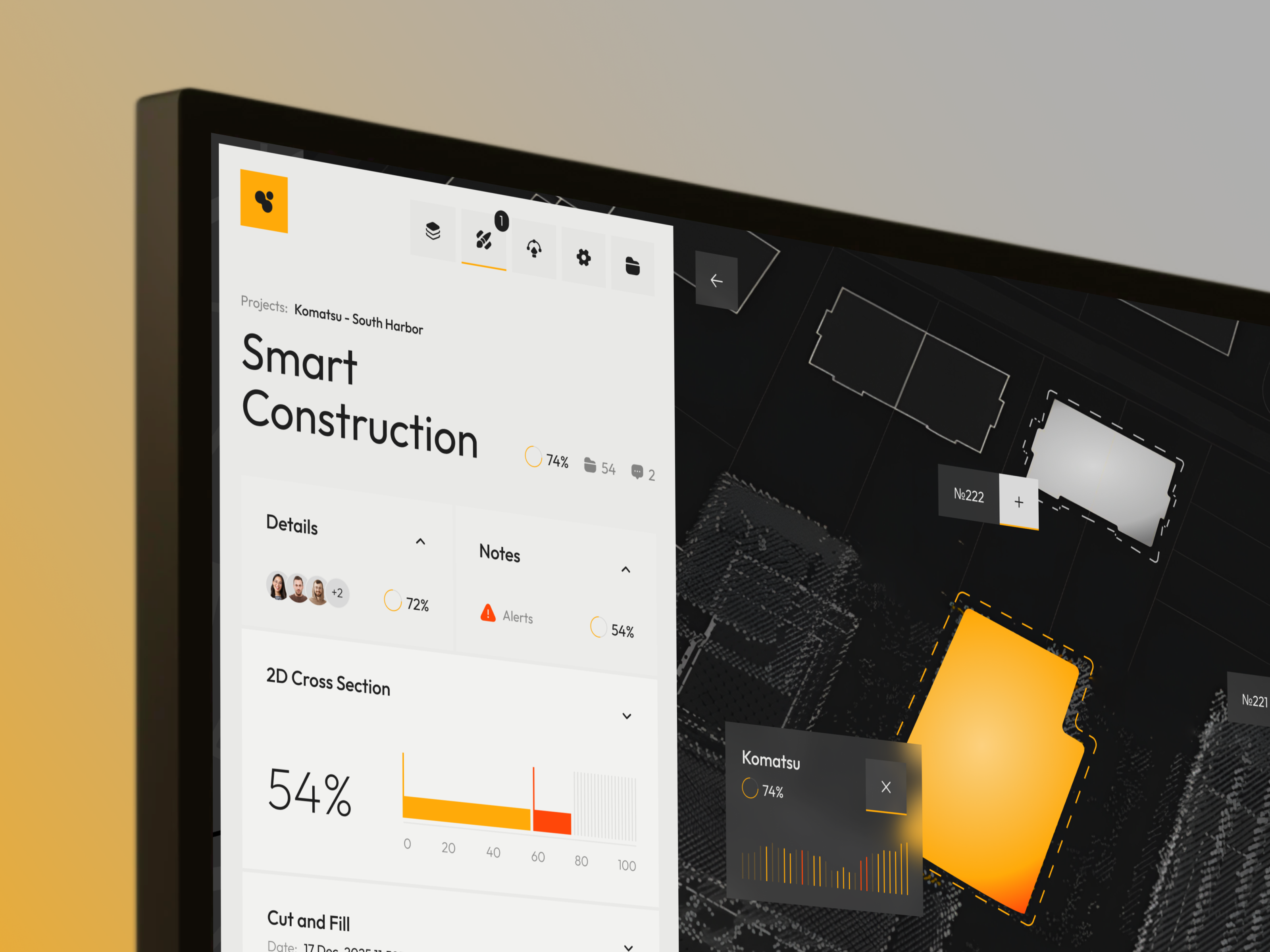 BuildIn - Construction Web Dashboard ai app app design automation b2b business construction crm dashboard design interface management planning product saas service software ui ux web