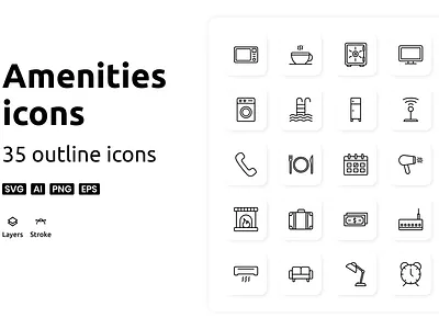 Amenities Outline Icons amenities amenities icons amenities icons pack icons icons pack outline icons