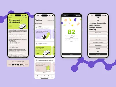 Mobile App design for HappyHero 3d branding design graphic design illustration logo saas ui ux webdesign