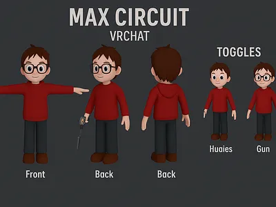 Name: Max Circuit 3d anime blender branding cartoon design max circuit open for commission rig stallion studio limited vrchat