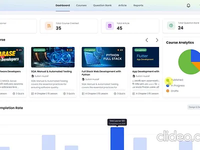 Learning Management System: Create course Interface course creation design learning management system lms ui ux