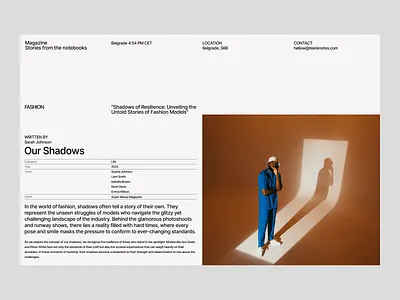 Magazine Stories from the Notebooks desktop grid minimal ui