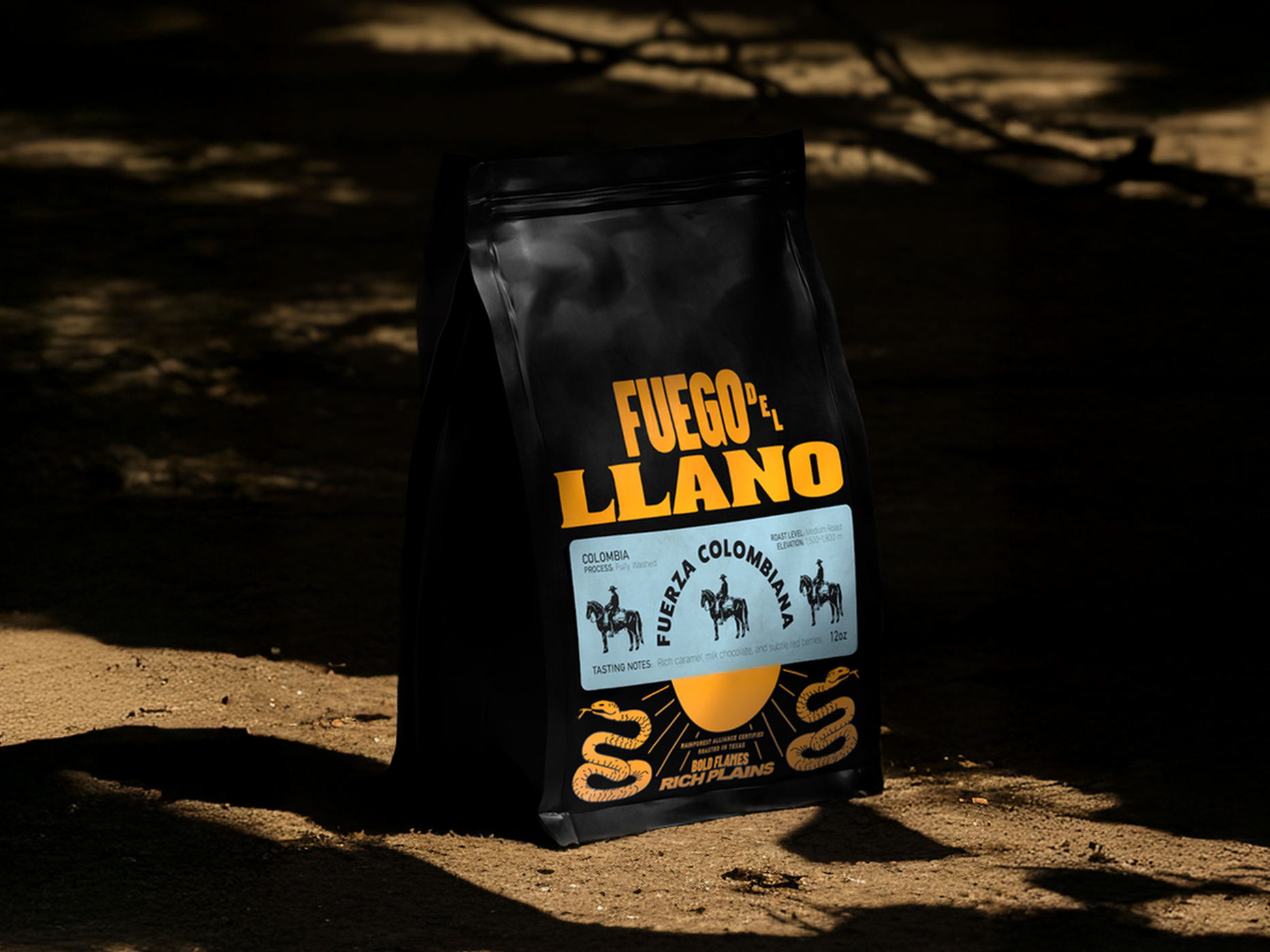 Fuego del LLano - Coffee - Packaging design 3d branding design graphic design illustration logo vector