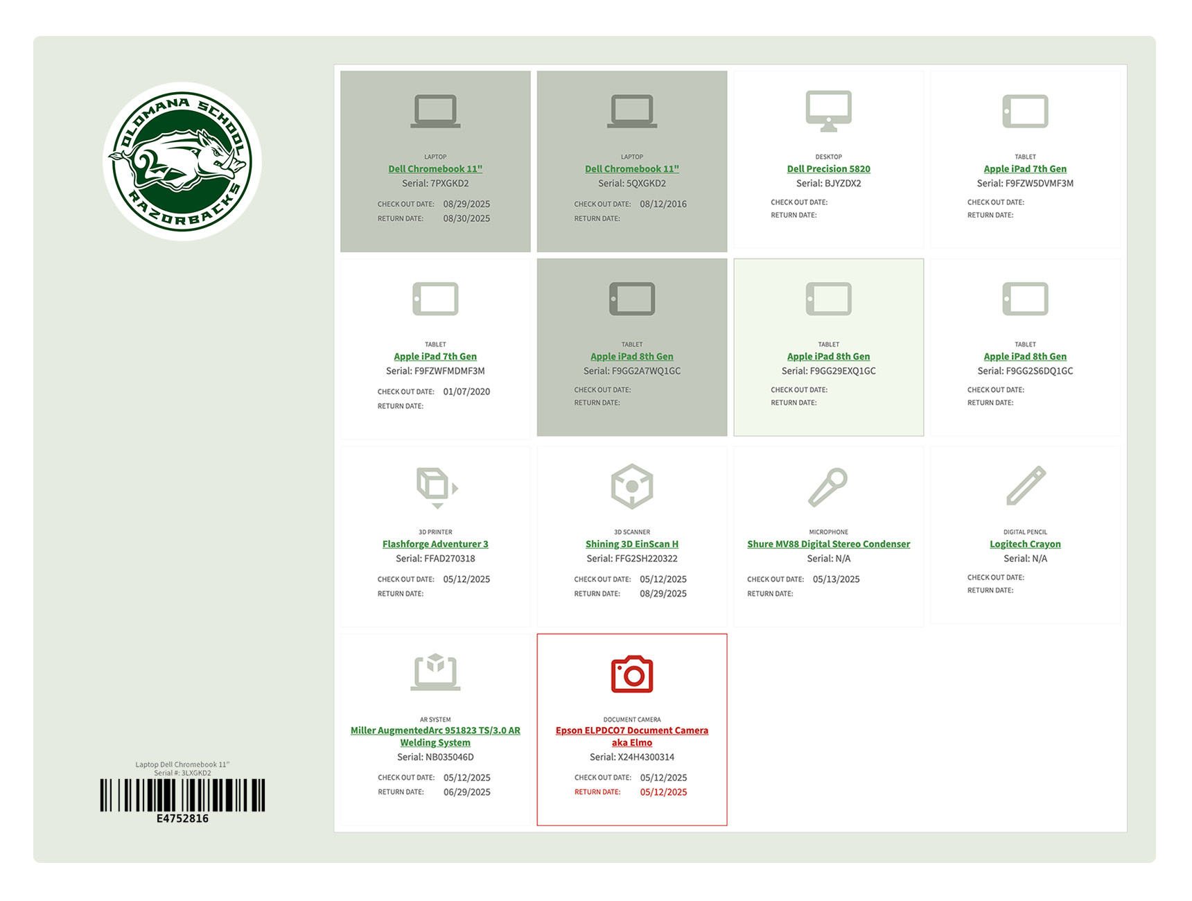 Inventory Tracking System responsive ui ux web application