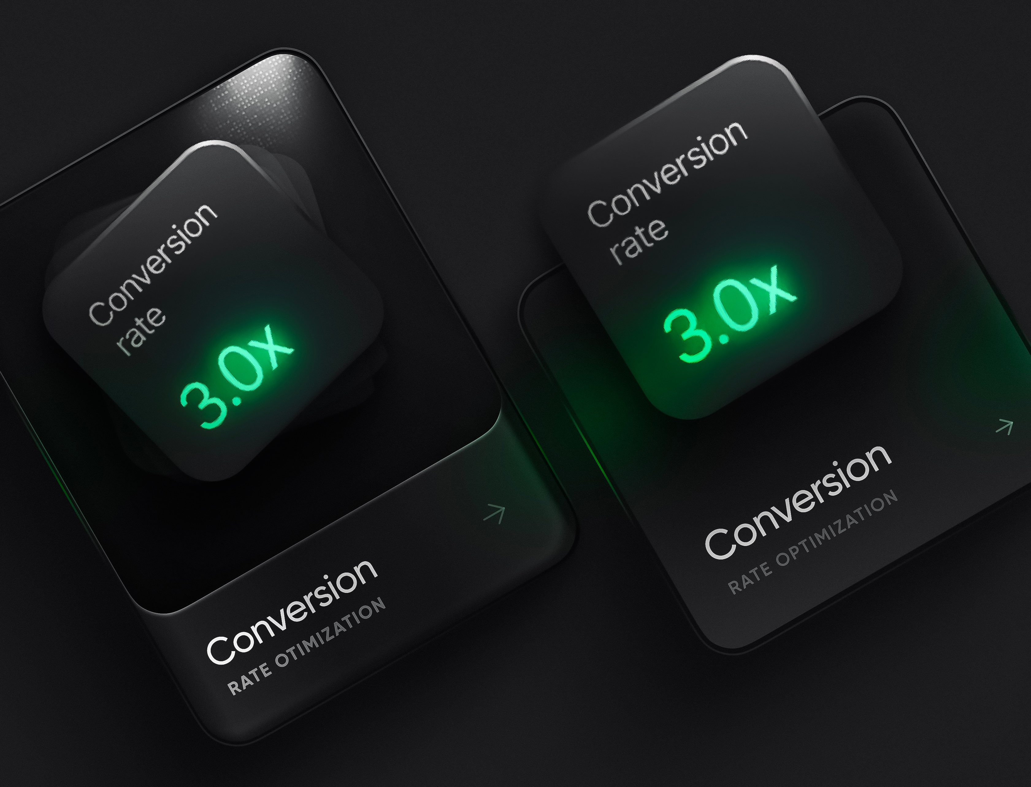 Dark Dashboard Cards