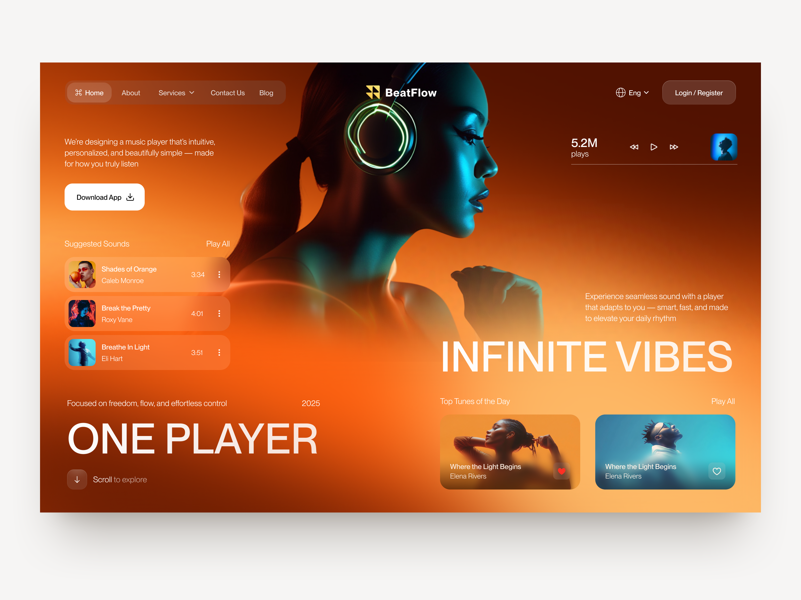 Example of Product design for Audio Streaming
