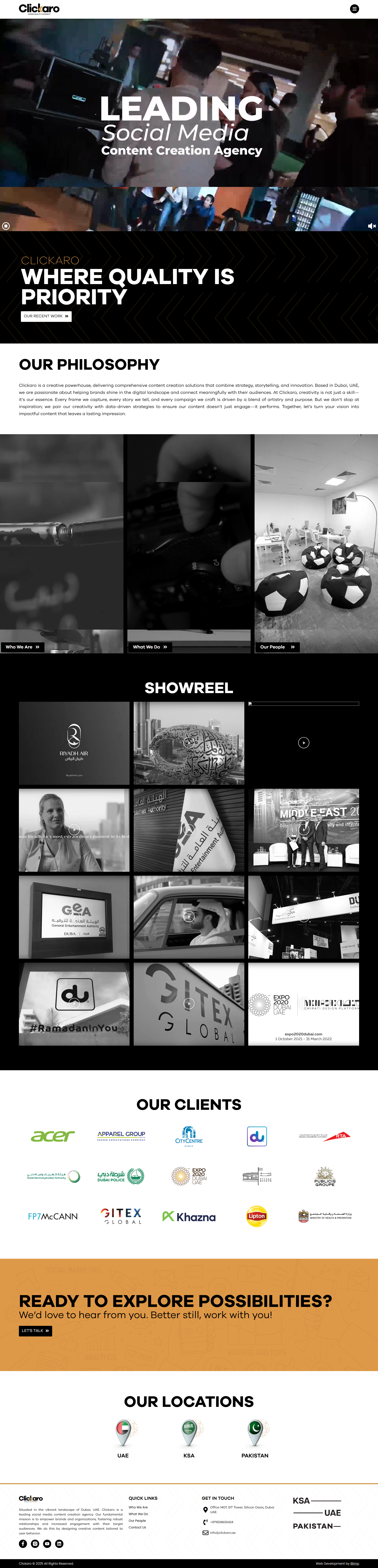 Clickaro ui website design