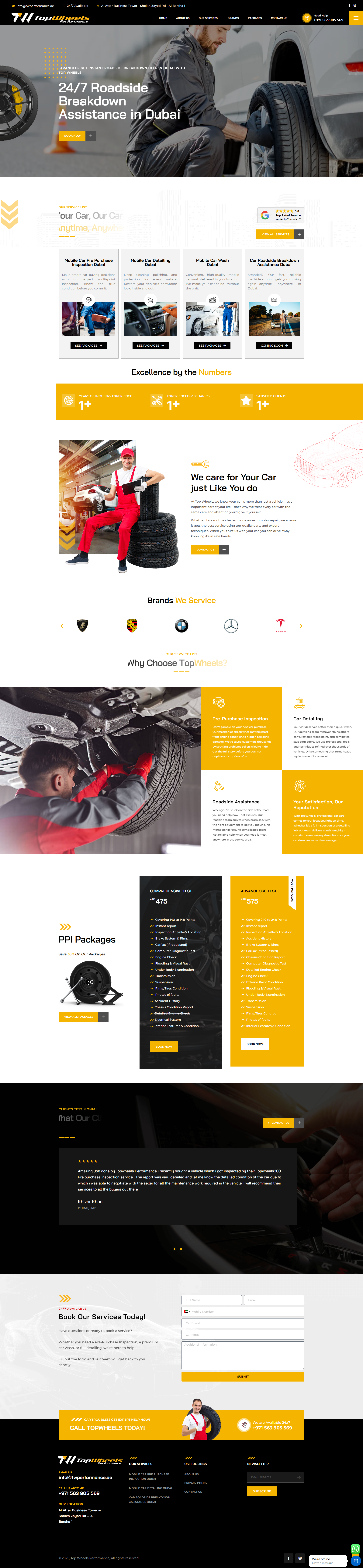 TopWheels Performance ui website design