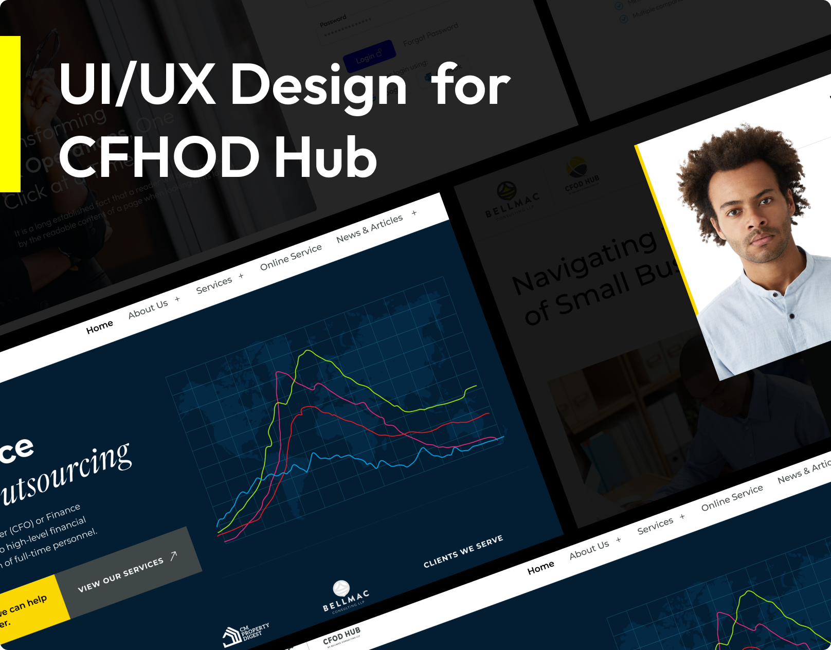 CFOD Hub UI/UX figma finance graphic design outsourced finance prototype ui ux web design wordpress