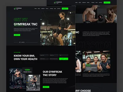 GYMFreak TNC - Wellness Website Template gym gymfreak trainers webflow webflow template yoga