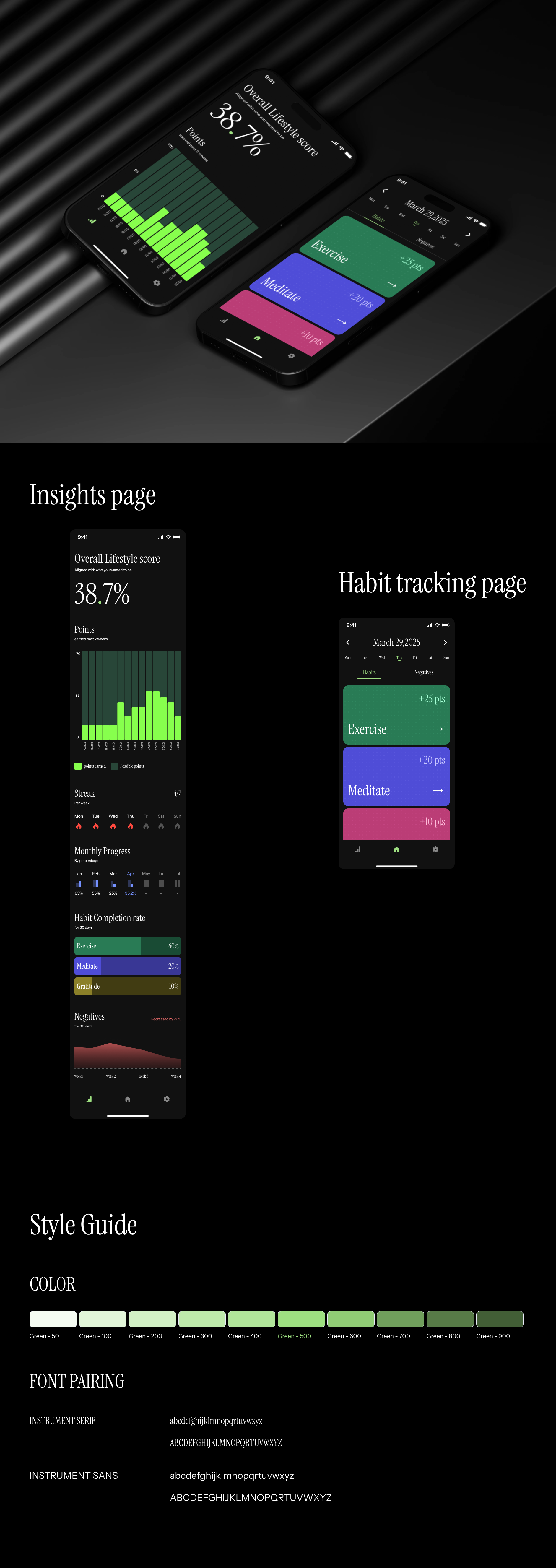 Lifestyle tracking app . branding colors figma lifestyle minimal mobile app design phone app product design ui