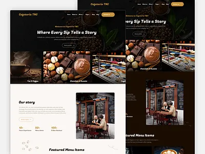 Cafeteria TNC - Food & Drink Website Template cafe restaurant webflow webflow template