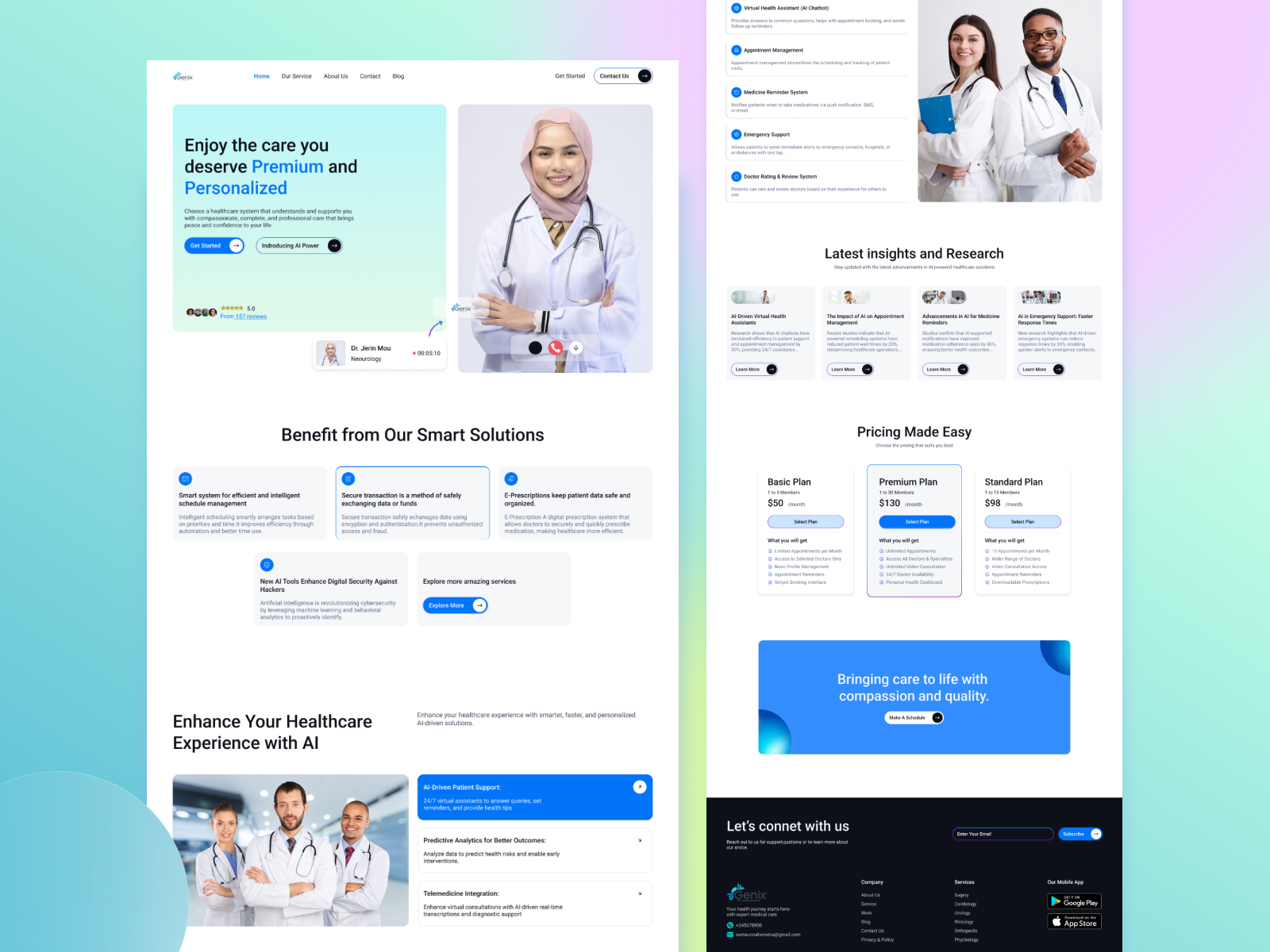 Healthcare Redefined with AI ai design creative design degital design design design for health digital health healtcare web design healthcare ai design healthcare design healthcare ui healthcareinnovation healthtech modern design modern ui smart healthcare ui ui inspiration uiux design web design webinterface