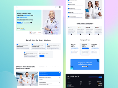 Healthcare Redefined with AI ai design creative design degital design design design for health digital health healtcare web design healthcare ai design healthcare design healthcare ui healthcareinnovation healthtech modern design modern ui smart healthcare ui ui inspiration uiux design web design webinterface