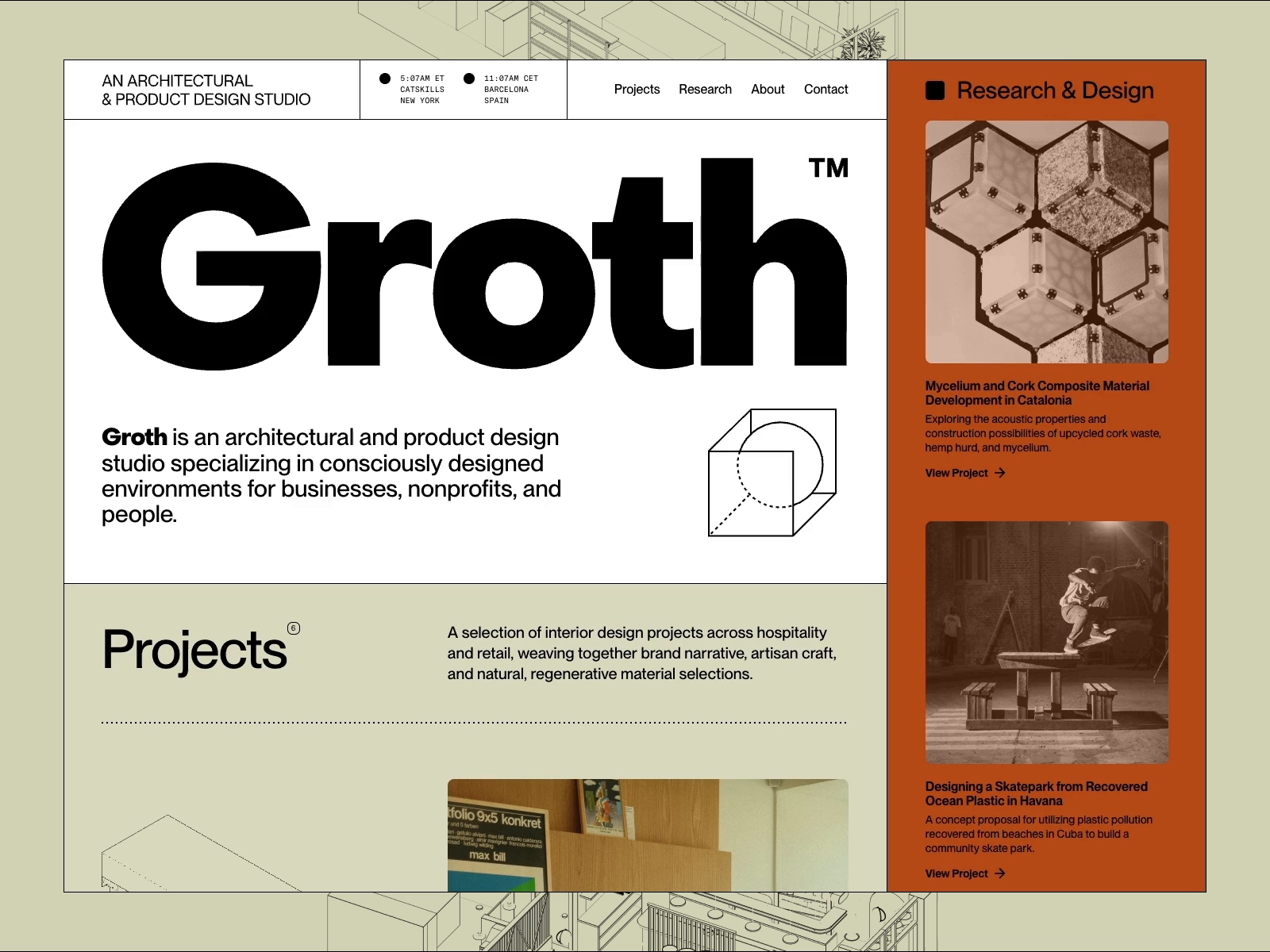 Example of Groth.Studio (Webflow Build)