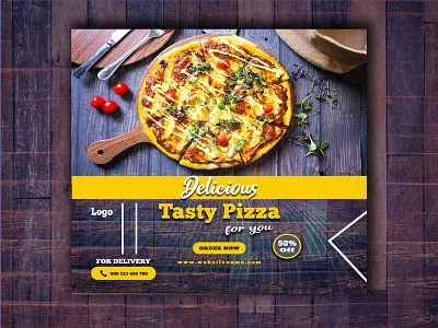Pizza social media post design advertising brand identity branding design food food branding food business design food design food design template food social media post graphic design marketing pizza pizza social media post social media marketing social media post web banner web design web flyer web poster
