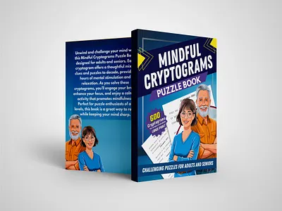 Cryptogram puzzle book amazon kdp amazon kdp book book cover book design design graphic design illustration interiror kdp cover