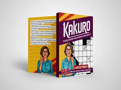 Kakuro puzzle book amazon kdp amazon kdp book book cover book design design graphic design illustration interiror kdp cover