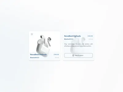 Product Card UI card earbuds ecommerceui hoverstate onhover product card ui uicomponent ux web design