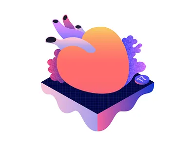 Metaphorical Illustration for Leela The Queen app app app illustration branding design editorial illustration gradient heart illustration illustrator isometric illustration isometry minimal platform product design product illustration ui vector visual metaphor