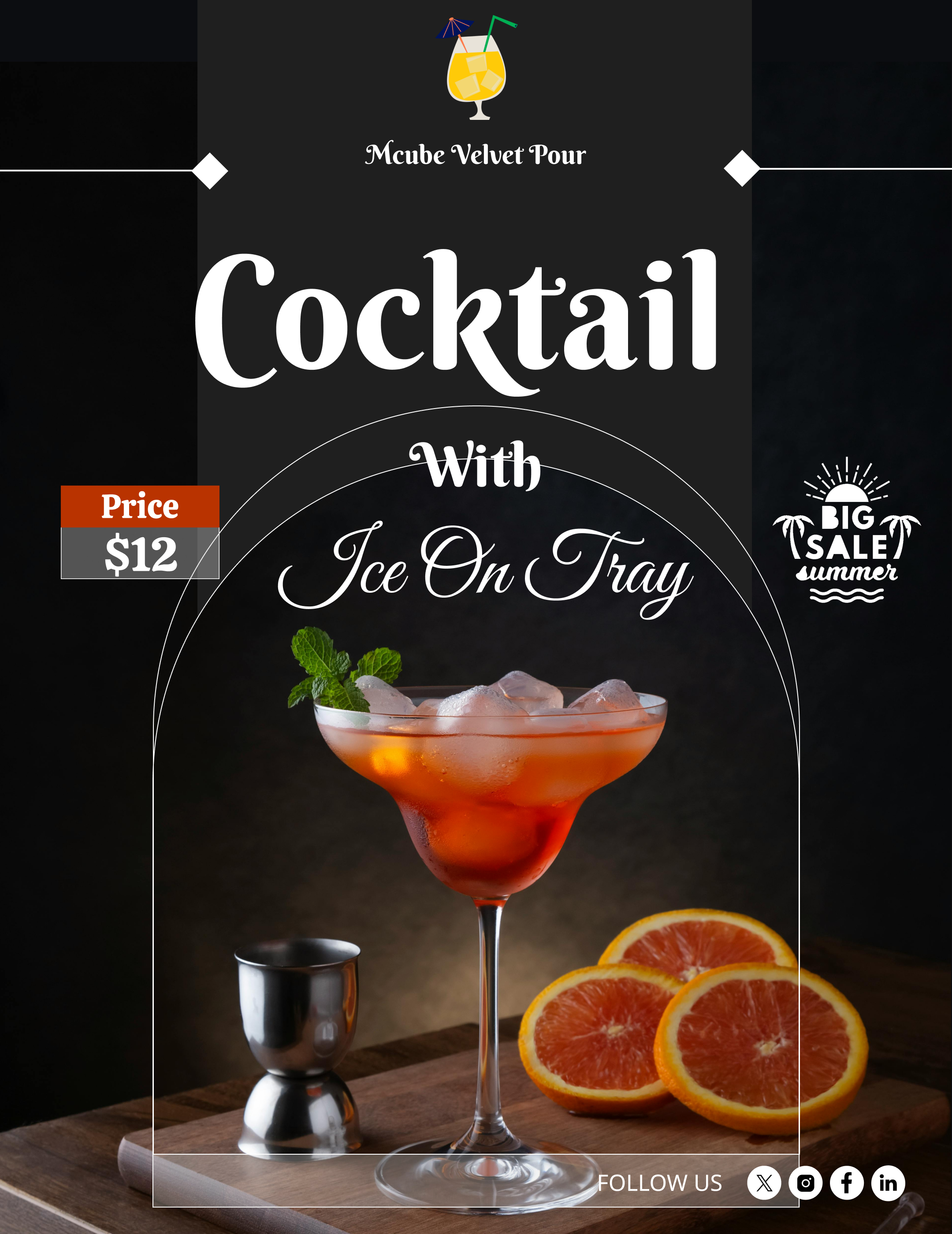 Cocktail Velvet Pour Poster Design 3d alcohol art print animation branding design figma graphic design illustration logo motion graphics ui website