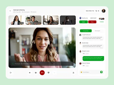 Video Call Meeting UI design ui ux