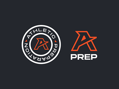 AP Athletic Brand Identity Logos athlete badge brand branding design designer geometric graphic design icon identity logo mark orange seal set trainer training vector