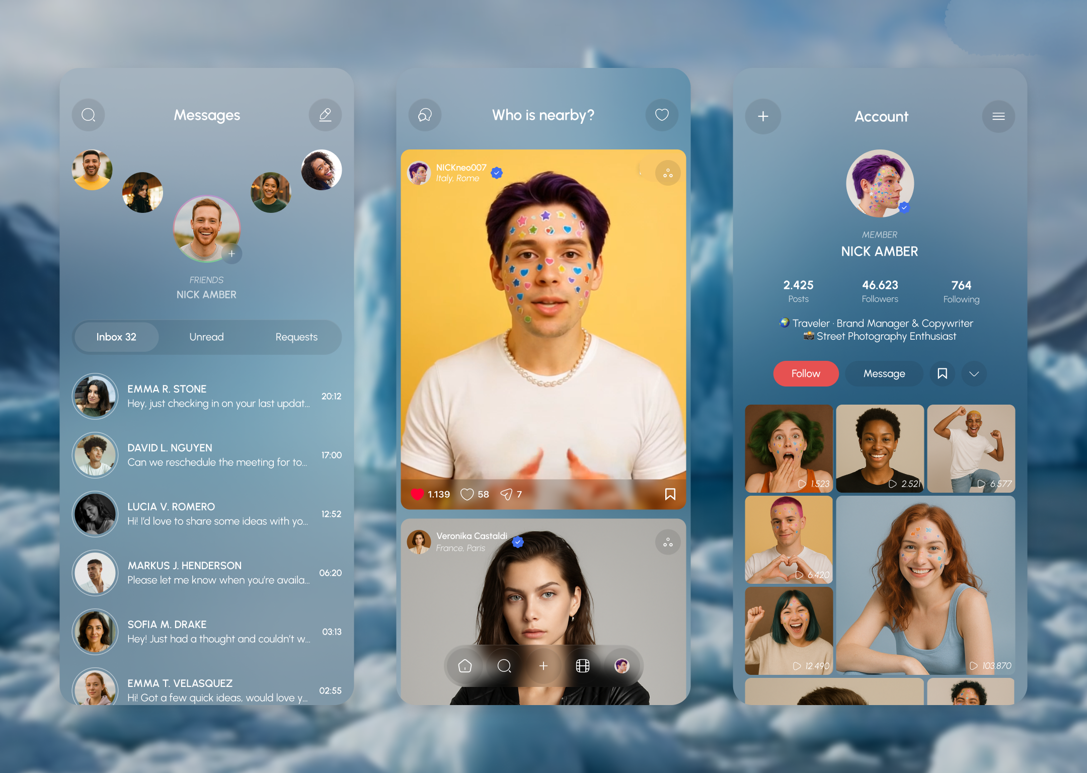 Blendy - social video app 2025 animation app design graphic design mobile ui ux uxui