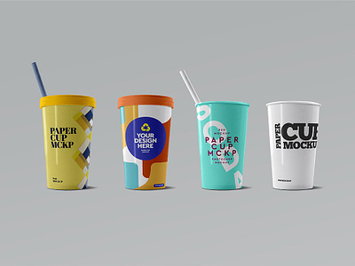 Paper Cup Mockup Recycled White 01