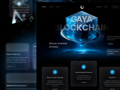 Blockchain Website - Layer 1 app blockchain crypto futuristic layer 1 nft tech ui ux website